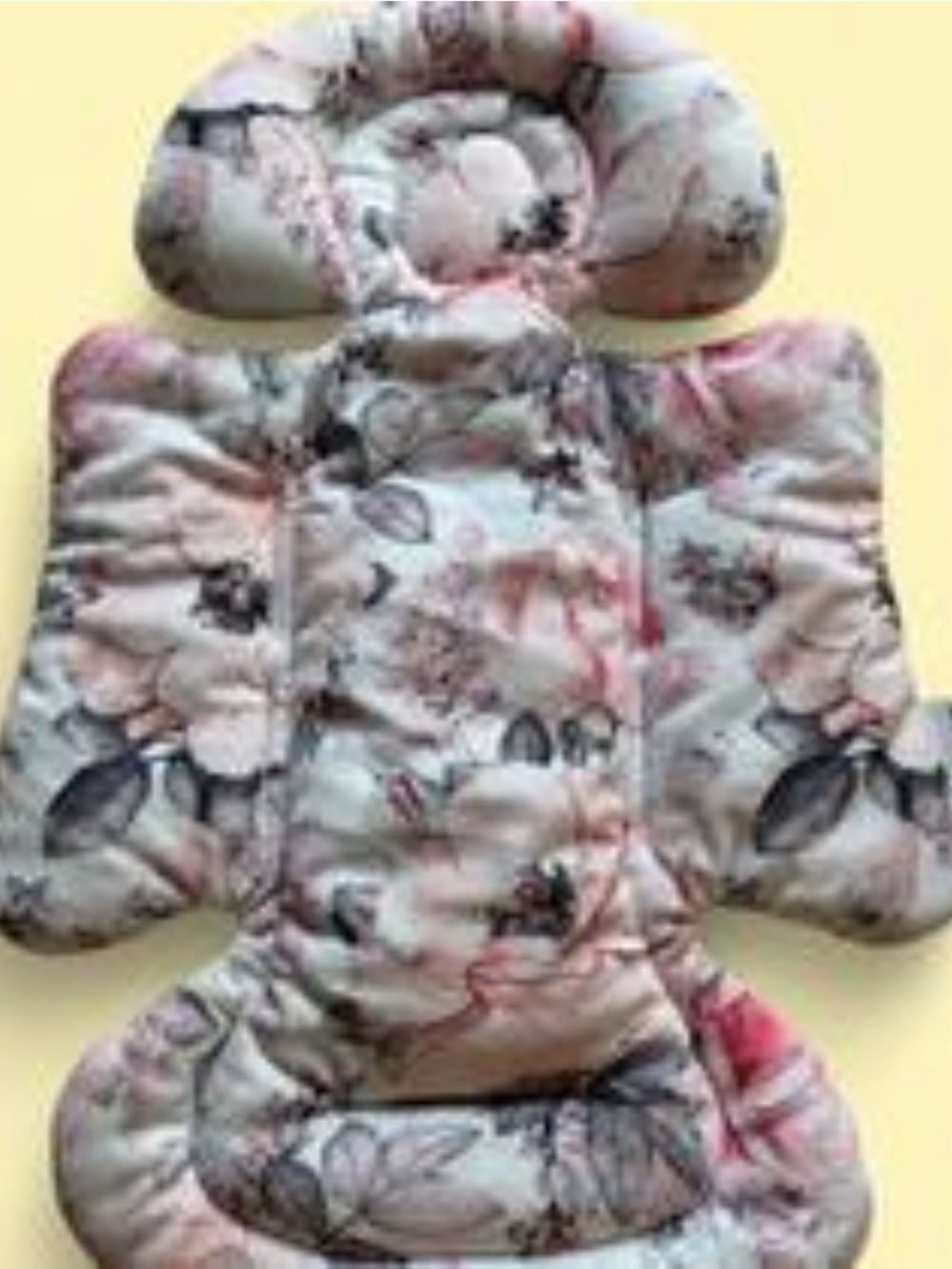 Quilted Floral Pink Baby Support Cushion for Strollers & Carriers